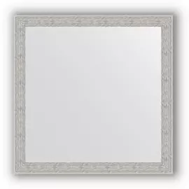 Зеркало в багетной раме Evoform волна алюминий 46 мм 61х61 см