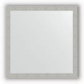 Зеркало в багетной раме Evoform волна алюминий 46 мм 71х71 см