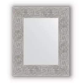 Зеркало в багетной раме Evoform волна хром 90 мм 46х56 см