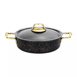 Жаровня алюминиевая Катюша пром черный гранит с золотом 4,8 л