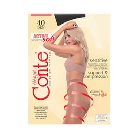 Женские колготки Conte-Elegant Active Soft 40 DEN чёрные