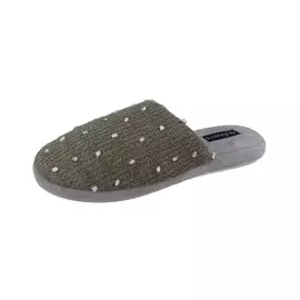 Женские тапочки De Fonseca Roma серые с тёмно-зелёным р.36-37
