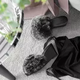 Тапочки Togas Мирей женские кожаные черные р.34-35