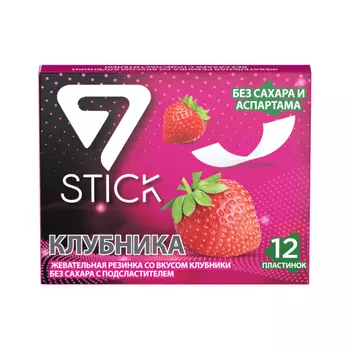 Жевательная резинка 7 Stick Клубника, 12 пластинок