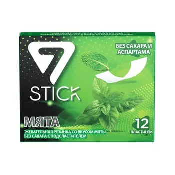 Жевательная резинка 7 Stick Мята, 12 пластинок