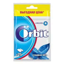 Жевательная резинка Orbit Сладкая мята, пакет, 34 г