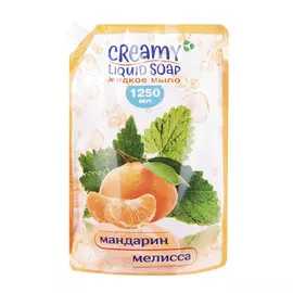 Жидкое мыло для рук Creamy с ароматом мандарина и мелиссы 1,25 л