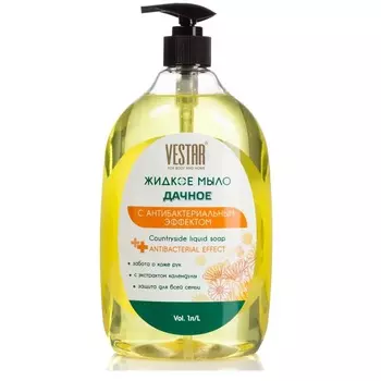 Жидкое мыло Vestar Дачное с антибактериальным эффектом флакон 1 л