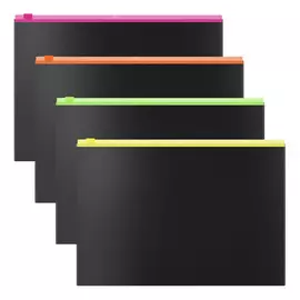 Zip-пакет пластиковый Erich Krause Matt Accent A4 в ассортименте