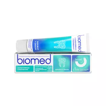 Зубная паста BioMed отбеливание и восстановление эмали лесная мята 65 г