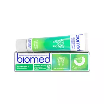 Зубная паста BioMed отбеливание и восстановление эмали свежий огурец и мята 65 г