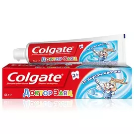 Зубная паста детская Colgate Доктор Заяц, защита от кариеса, с фторидом, со вкусом жвачки, 50 мл