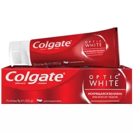 Зубная паста Colgate Optic White Искрящаяся мята отбеливающая, 75 мл