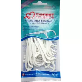 Зубочистки Manner Science Dental Floss Picks 30 шт