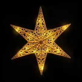 Звезда новогодняя Weiste белая 350мм с led