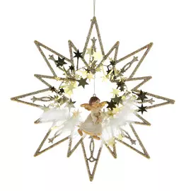 Звезда Weiste с ангелом золото 25 см