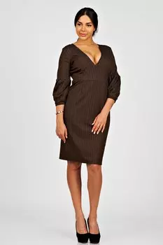 КЛАССИЧЕСКОЕ ПЛАТЬЕ ПЛ 045КО-КОР (КОРИЧНЕВОЕ)