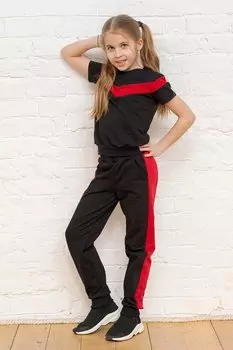 КОСТЮМ СПОРТИВНЫЙ КСС 018ФР-КРБ (КРАСНО-ЧЕРНЫЙ)