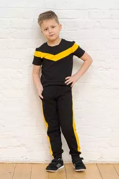 КОСТЮМ СПОРТИВНЫЙ КСС 018ФР-ЖЛЧ (ЖЕЛТО-ЧЕРНЫЙ)