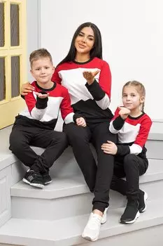 КОСТЮМ ЖЕНСКИЙ КС 017ФР-КРБ (КРАСНО-БЕЛЫЙ)