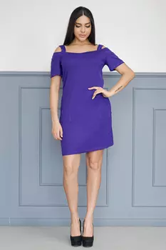 ПЛАТЬЕ ФУТЛЯР С КАРМАНАМИ ПЛ 081МО-ФИЛ (ФИОЛЕТОВОЕ)