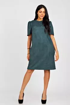 ПЛАТЬЕ С РУКАВОМ ФОНАРИК ПЛ 043ИЗ-ЕЛО (ЕЛОВЫЙ)