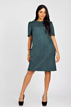 ПЛАТЬЕ С РУКАВОМ ФОНАРИК ПЛ 043ИЗ-ЕЛО (ЕЛОВЫЙ)