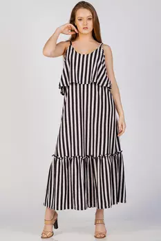 САРАФАН НА БРЕТЕЛЬКАХ СФ 001 КА-ВЧП (ВЕРТИКАЛЬНАЯ ЧЕРНАЯ ПОЛОСА)