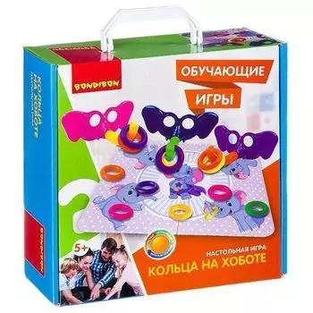 Игра настольная обучающая "Кольца на хоботе"