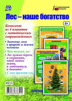 Комплект плакатов "Лес - наше богатство": 4 плаката с методическим сопровождением