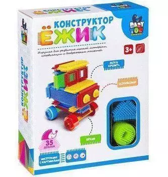 Конструктор "Bondibon. Ежик", машина, 35 деталей