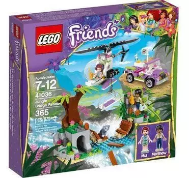 Конструктор "Lego Friends" Джунгли. Спасательная операция на мосту