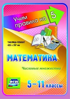 Математика. Числовые множества. 5-11 классы: Таблица-плакат 420х297