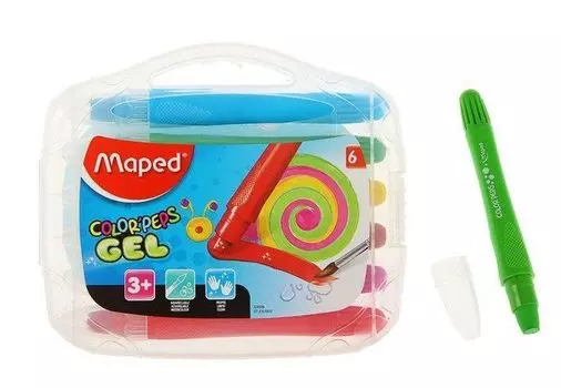 Мелки гелевые "Maped Color Peps", 6 цветов