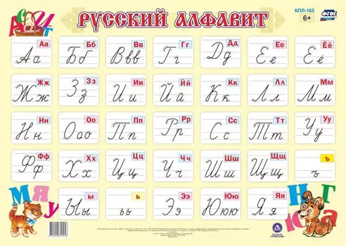 Обучающий плакат "Русский алфавит"