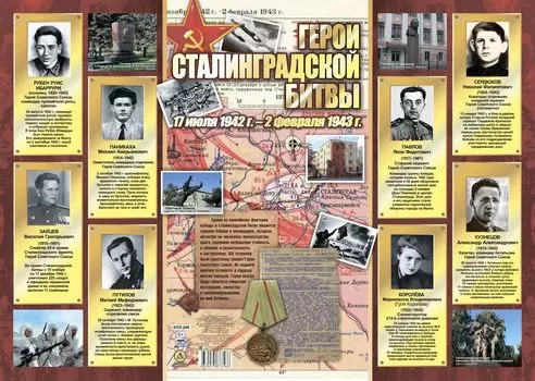 Плакат "Герои Сталинградской битвы": Формат А2