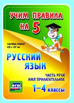 Русский язык. Часть речи. Имя прилагательное. 1-4 классы: Таблица-плакат 420х297