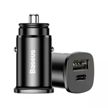 Автомобильное зарядное устройство Baseus Dual Car Charger QC3.0 30W Metal Black (CCALL-AS01)