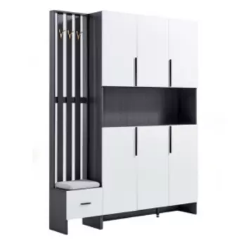 Шкаф в прихожую с вешалкой Xiaomi Linsy Closet In The Hallway With A Hanger Black/White (AK20-A+AK40-A)