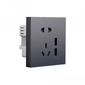 Умная Wi-Fi розетка Xiaomi Aqara Smart Socket H1 Black 2 USB Five-hole (QBCZ15LM)