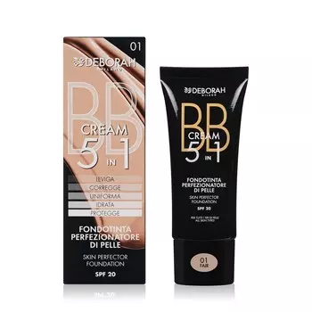 BB крем для лица DEBORAH Milano 5 in 1 Skin Perfector Foundation 01 SPF 20 30мл