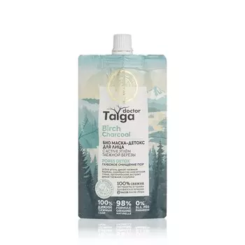 Био маска - детокс для лица Natura Siberica Doctor Taiga " Pores Detox " для глубокого очищения пор 100мл