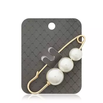 Брошь Queen Fair " 3 жемчужинки " белый в золоте