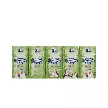 Бумажные носовые платочки Familia Trio Natural 10шт