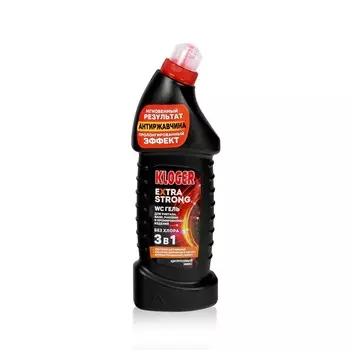 Чистящий гель для сантехники Kloger Extra Strong 3 в 1 750мл