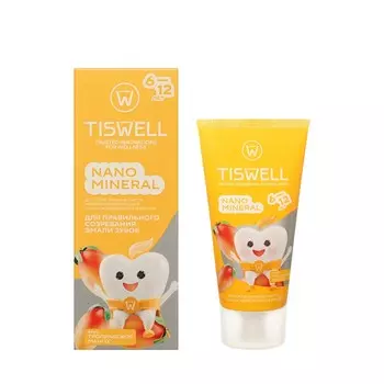Детская реминерализующая зубная паста Tiswell Nano Mineral Тропическое манго 6-12 лет 60г