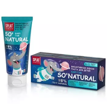 Детская зубная паста SPLAT Junior So Natural " Бабл Гам " 6-11 лет 55мл