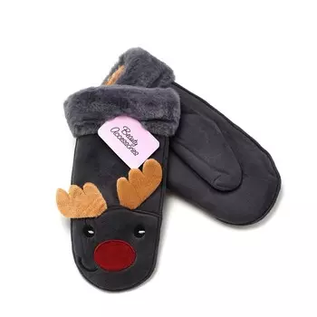 Детские варежки Atto Олень с опушкой