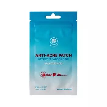 Дневные патчи от прыщей с салициловой кислотой NSC Anti-acne patch 36шт