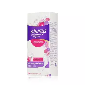 Ежедневные прокладки Always Незаметная защита Экстраудлиненные 18шт